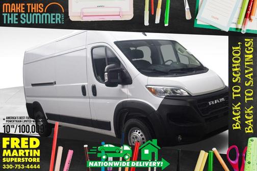 Bright White Clearcoat 2026 RAM ProMaster 2500 High Roof