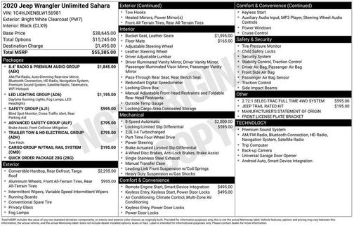 2020 Jeep Wrangler Unlimited Sahara