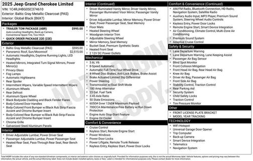 2025 Jeep Grand Cherokee Limited