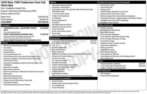 2025 RAM 1500 Tradesman