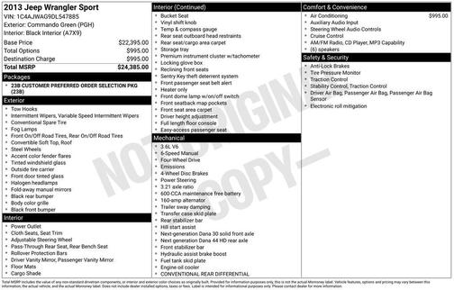 2013 Jeep Wrangler Sport