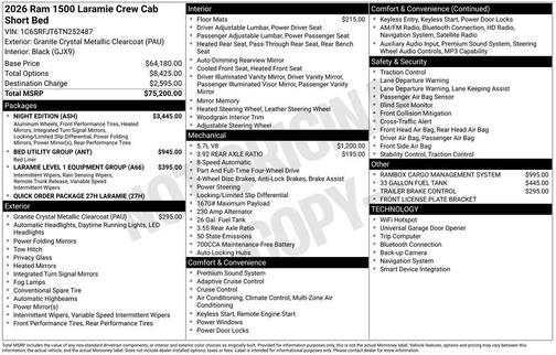 2026 RAM 1500 Laramie