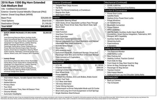 2016 RAM 1500 Big Horn