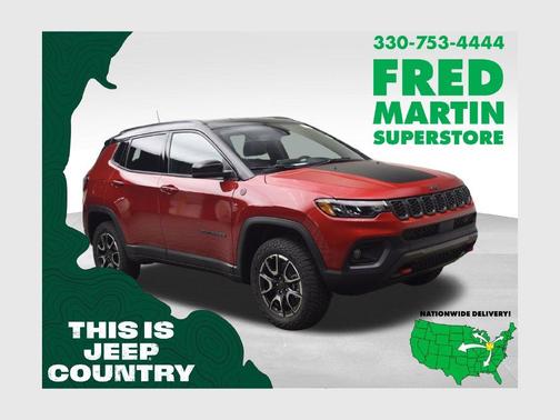 Red 2026 Jeep Compass Trailhawk