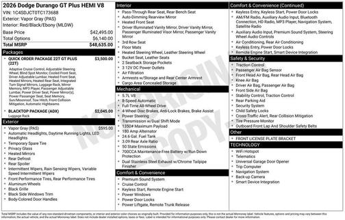 2026 Dodge Durango GT HEMI V8