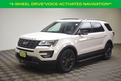 White Platinum Clearcoat Metallic 2017 Ford Explorer XLT