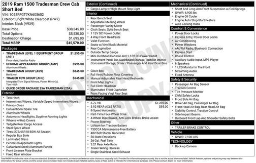 2019 RAM 1500 Tradesman