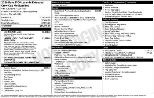 Ceramic Gray Clearcoat 2026 RAM 2500 Laramie