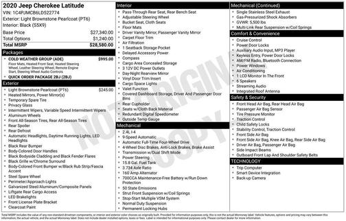 2020 Jeep Cherokee Latitude