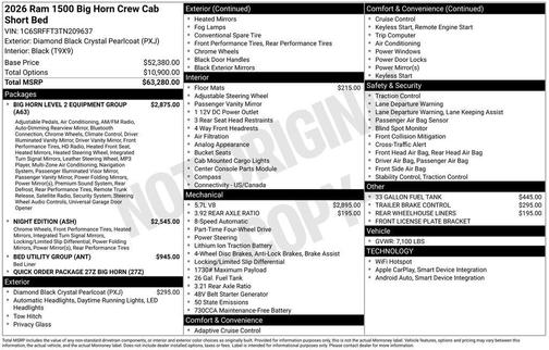 2026 RAM 1500 Big Horn