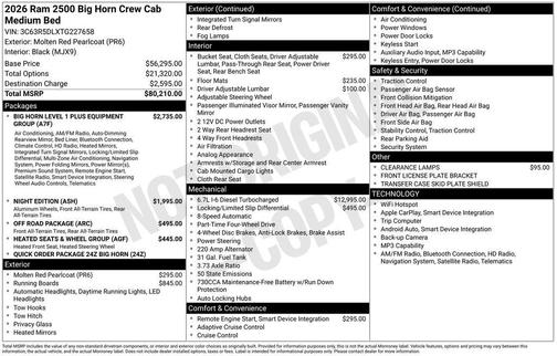 2026 RAM 2500 Big Horn