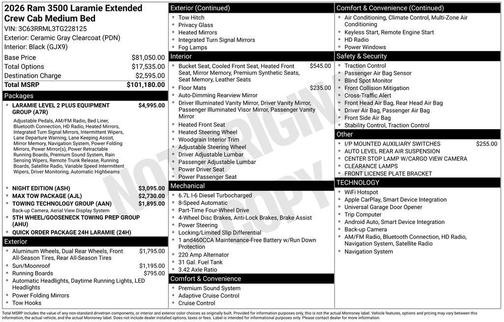 2026 RAM 3500 Laramie