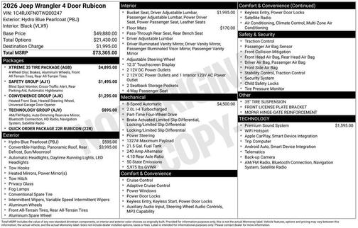2026 Jeep Wrangler Rubicon