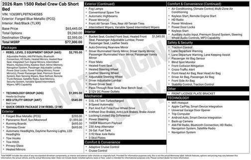 Blue Metallic 2026 RAM 1500 Rebel