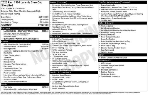 2026 RAM 1500 Laramie