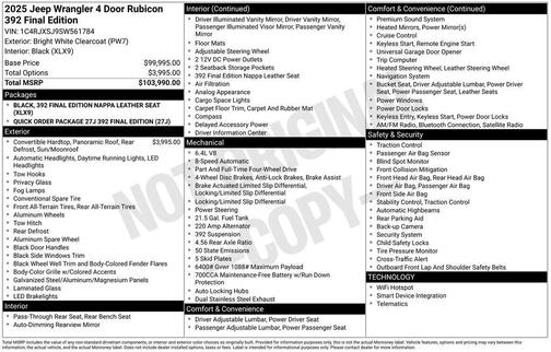 2025 Jeep Wrangler Rubicon 392