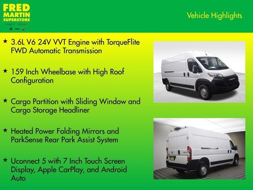 Bright White Clearcoat 2026 RAM ProMaster 2500 High Roof