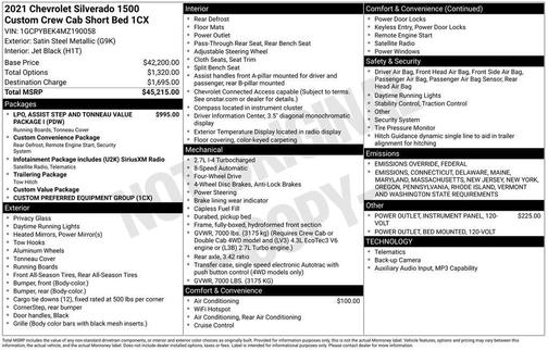 2021 Chevrolet Silverado 1500 Custom