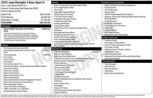 2023 Jeep Wrangler Sport