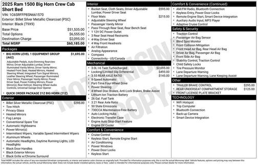 2025 RAM 1500 Big Horn