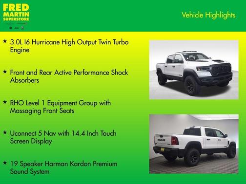 Bright White Clearcoat 2026 RAM 1500 RHO