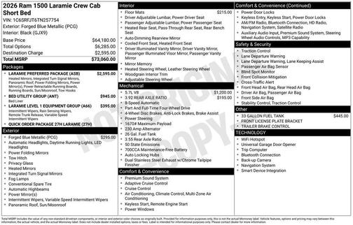 2026 RAM 1500 Laramie