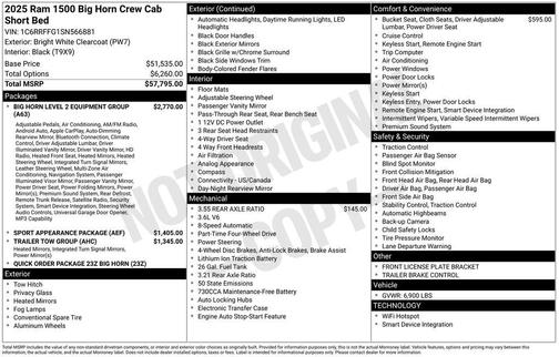 2025 RAM 1500 Big Horn/Lone Star