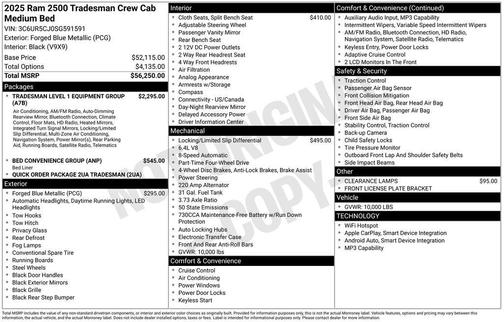 2025 RAM 2500 Tradesman