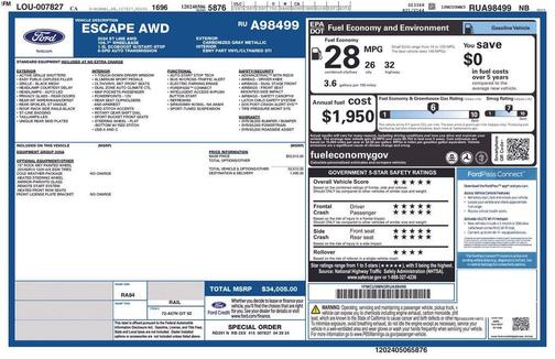 Gray Metallic 2024 Ford Escape ST-Line