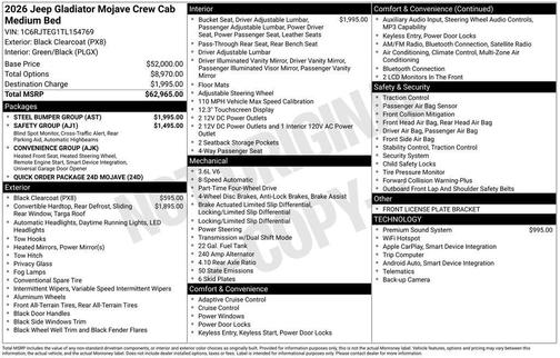 2026 Jeep Gladiator Mojave