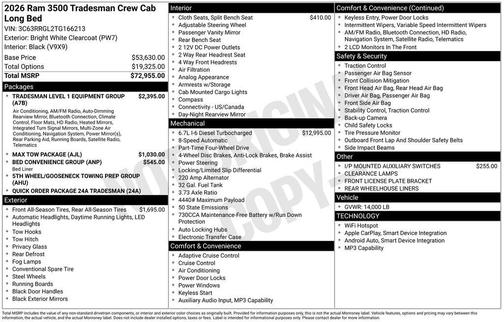2026 RAM 3500 Tradesman