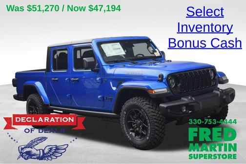 Hydro Blue Pearlcoat 2026 Jeep Gladiator Sport