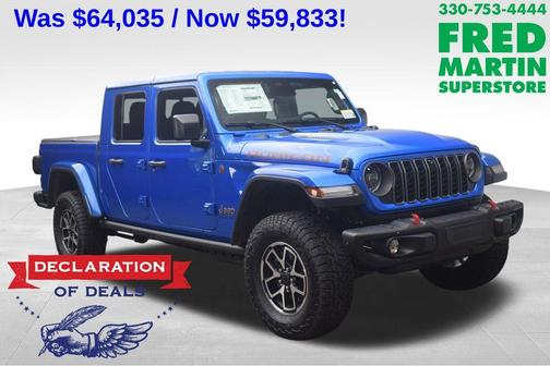 Hydro Blue Pearlcoat 2026 Jeep Gladiator Rubicon
