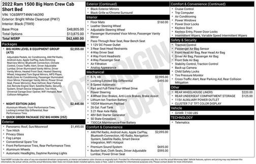 2022 RAM 1500 Big Horn