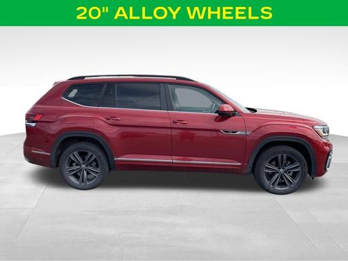 Aurora Red Metallic 2021 Volkswagen Atlas 3.6 V6 SE w/ Technology R-Line