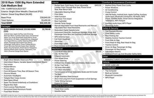 2018 RAM 1500 Big Horn