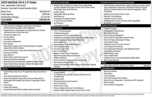 2023 Mazda CX-5 2.5 Turbo