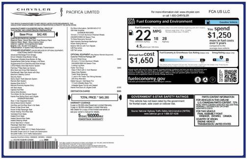 2017 Chrysler Pacifica Limited