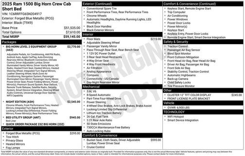 2025 RAM 1500 Big Horn/Lone Star