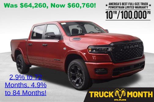 Molten Red Pearlcoat 2026 RAM 1500 Big Horn/Lone Star