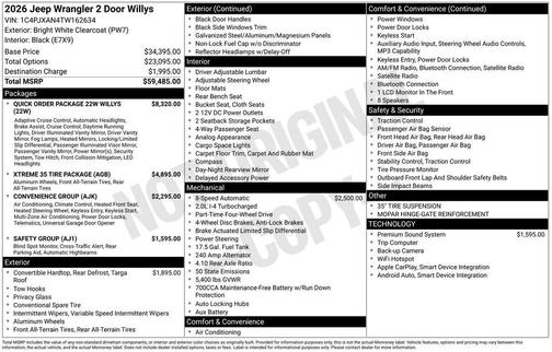 2026 Jeep Wrangler Sport