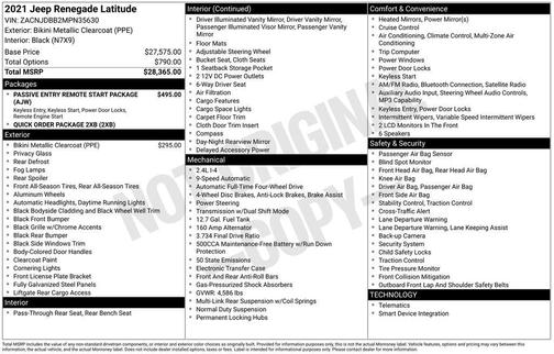 2021 Jeep Renegade Latitude
