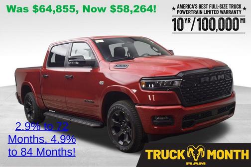 Molten Red Pearlcoat 2026 RAM 1500 Big Horn/Lone Star