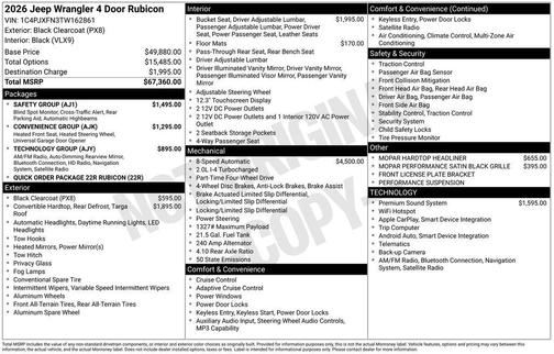 2026 Jeep Wrangler Rubicon