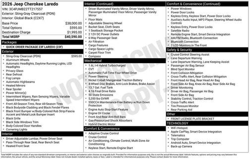 2026 Jeep Cherokee LAREDO/LIMITED