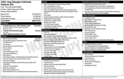 2022 Jeep Wrangler Unlimited Rubicon 392