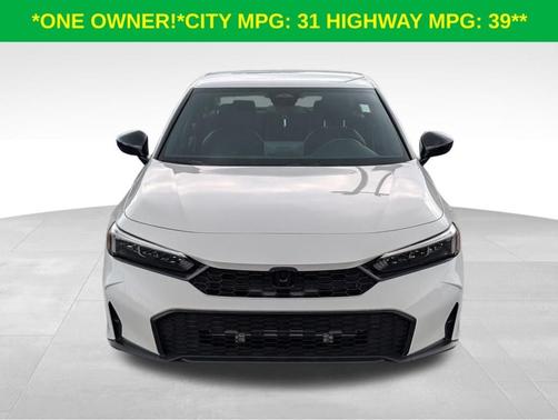 Platinum White Pearl 2025 Honda Civic Sport