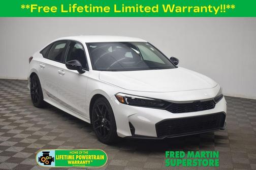 Platinum White Pearl 2025 Honda Civic Sport