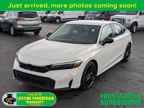Platinum White Pearl 2025 Honda Civic Sport