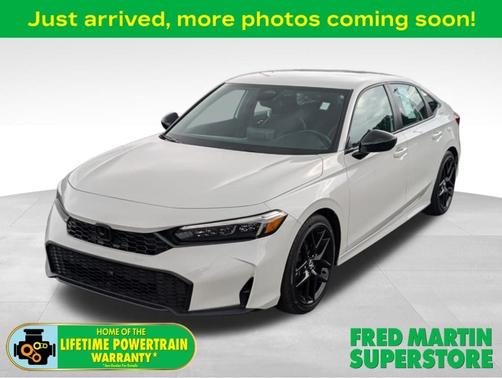 Platinum White Pearl 2025 Honda Civic Sport